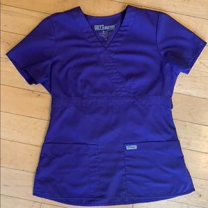 Grey's Anatomy XS Women's Mock Wrap Scrub Top
